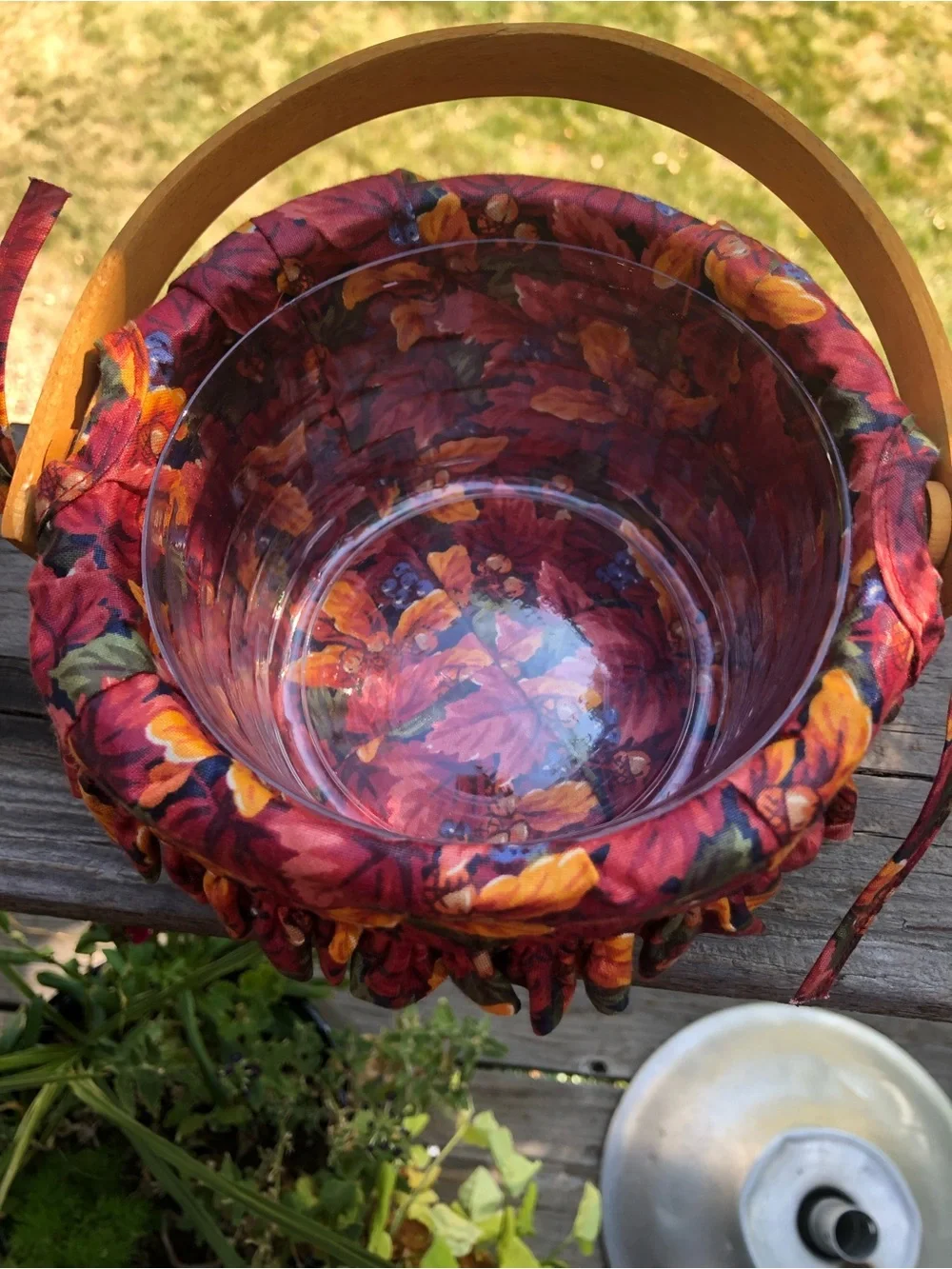 Longaberger vintage NWT trio of Pumpkin baskets with Fall Harvest Fabric.